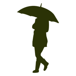 Girl with umbrella silhouette 3 PNG Design