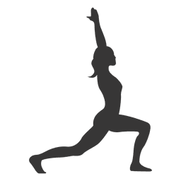 Silhueta feminina de prática de ioga Desenho PNG