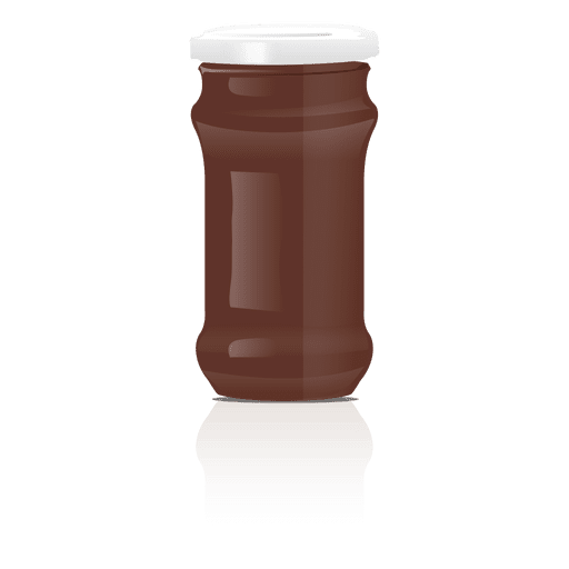 Glass jar brown PNG Design