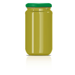 Glass jar green PNG Design