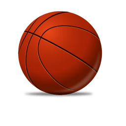 Glänzender Basketball PNG-Design