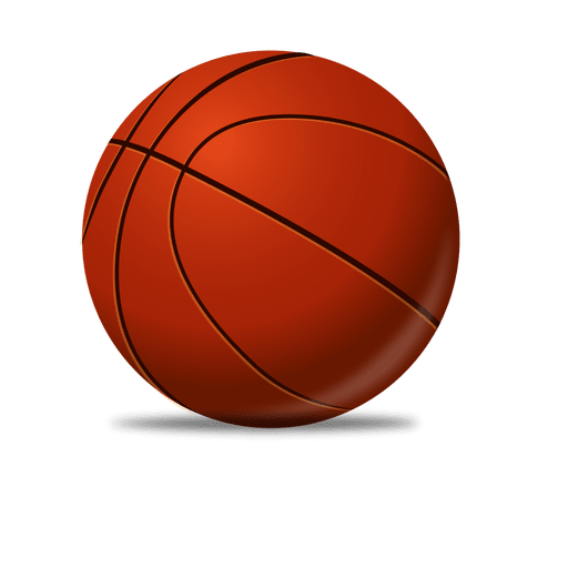 Glänzender Basketball PNG-Design