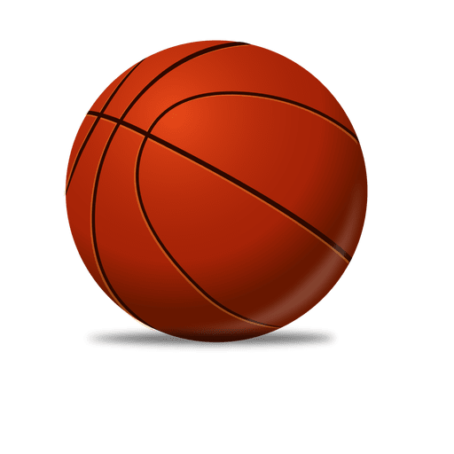 Glossy basketball PNG Design