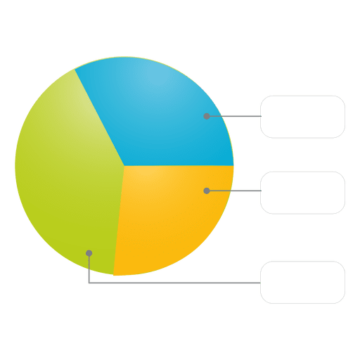 Glossy piechart with boxes PNG Design