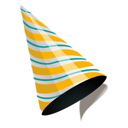 Boné de festa de listra dourada Desenho PNG