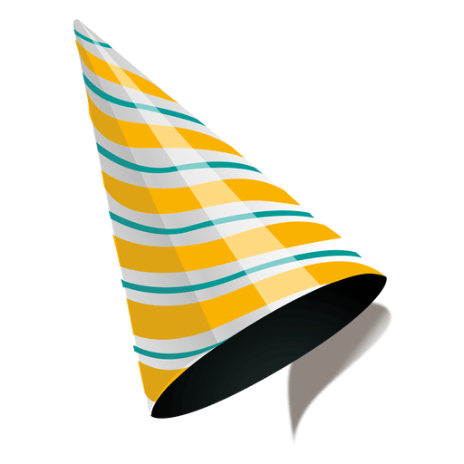 Party-Kappe mit goldenem Streifen PNG-Design
