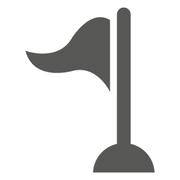 Ícone da bandeira do campo de golfe Desenho PNG