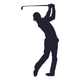 Silhueta de jogador de golfe atirando Transparent PNG