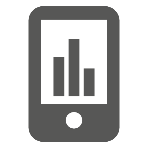 Grafik im mobilen Display PNG-Design