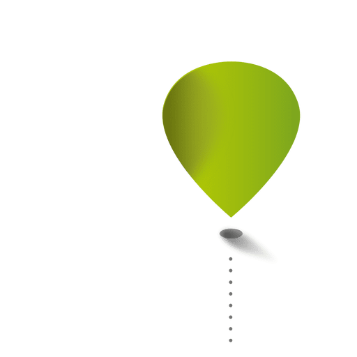 Grüne Ballon glänzende Infografik PNG-Design