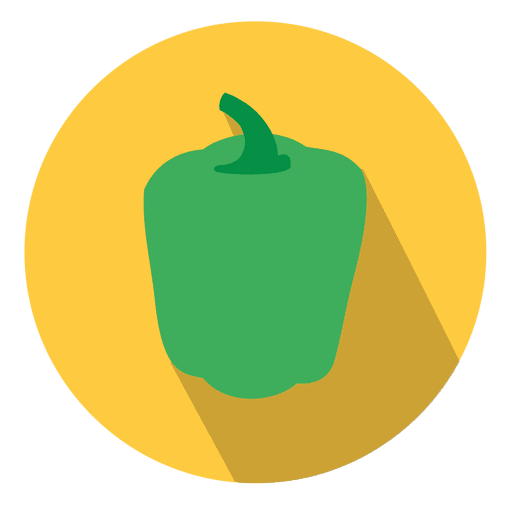 Grünes Paprika-Kreissymbol PNG-Design