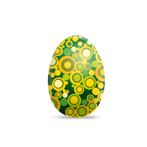 Huevo de pascua puntos verdes Diseño PNG
