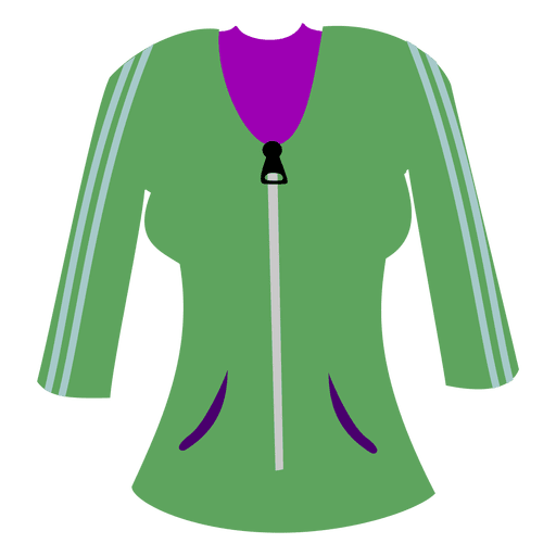 Green ladies sweater PNG Design