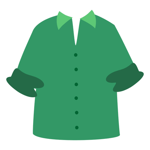 Dibujos animados de camisa de hombre verde Diseño PNG