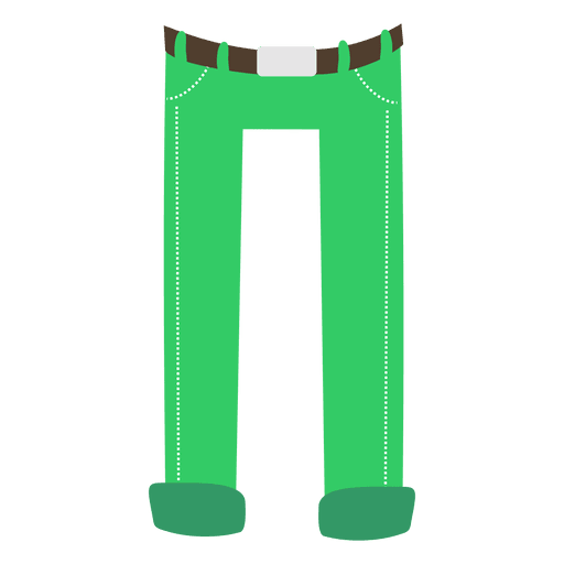 Green mens pant cartoon PNG Design