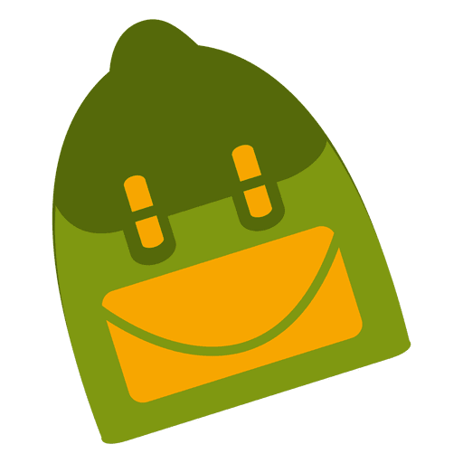 Download Green school bag - Transparent PNG & SVG vector file