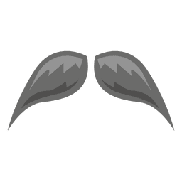 Grey hipster mustache 2 PNG Design Transparent PNG