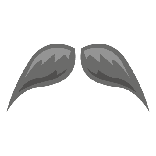 Grey hipster mustache 2 PNG Design