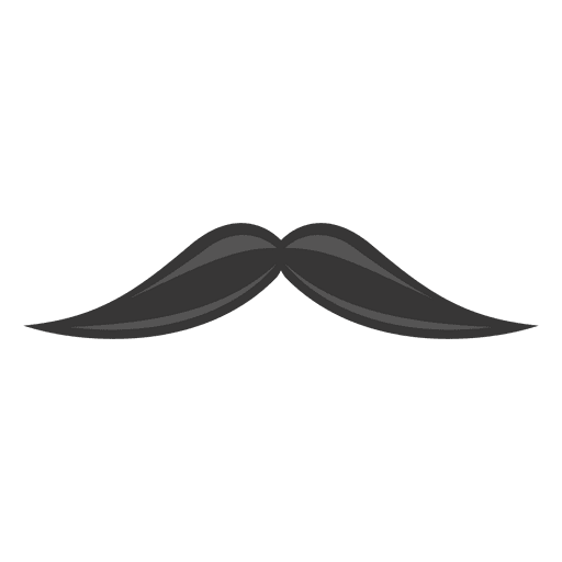 Grey hipster mustache 3 PNG Design