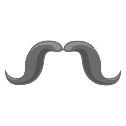 Grey hipster mustache 4 PNG Design