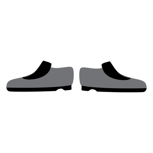 Grey mens sneaker cartoon PNG Design