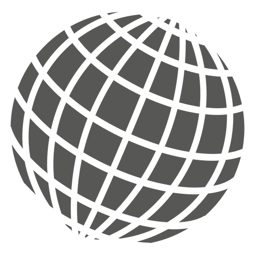 Grid on globe icon PNG Design