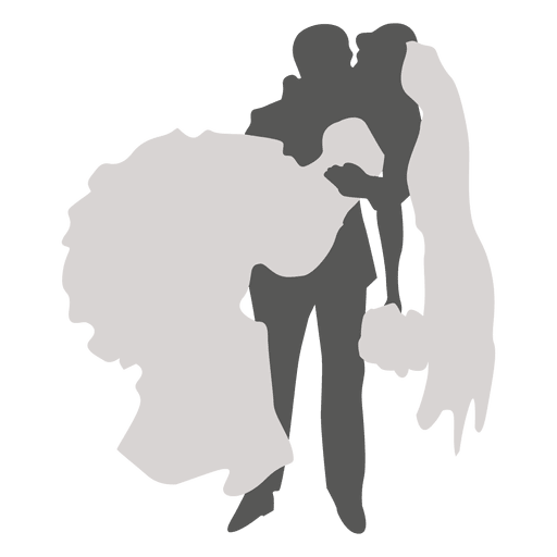 Groom carrying bride silhouette
