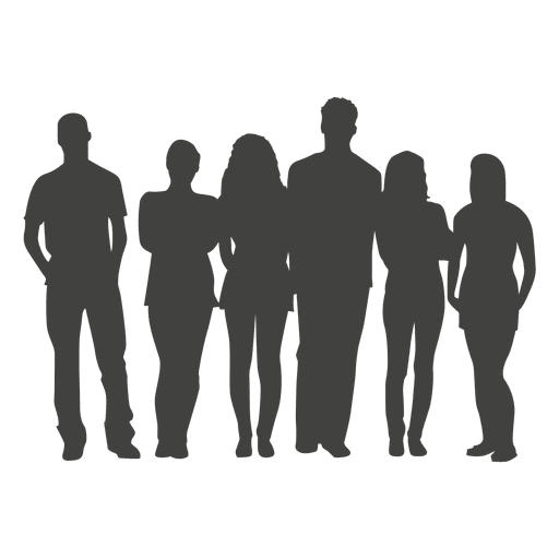 Group people silhouette