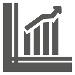 Growing bars arrow graph PNG Design