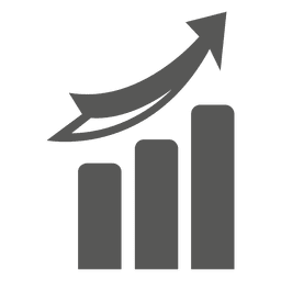 Wachsende Grafik mit Pfeil nach oben PNG-Design