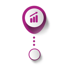 Infografía de etiqueta elíptica de gráfico creciente Diseño PNG