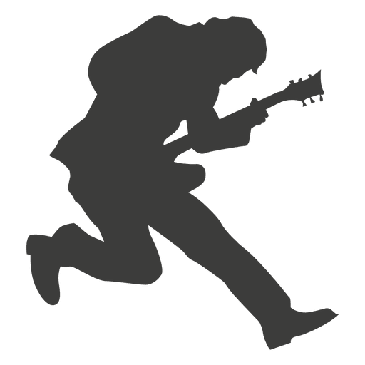 Gitarrist Musiker Silhouette 3 PNG-Design