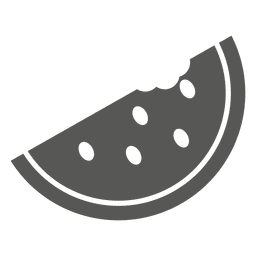 Icono de pizza de media sandía en rodajas Diseño PNG