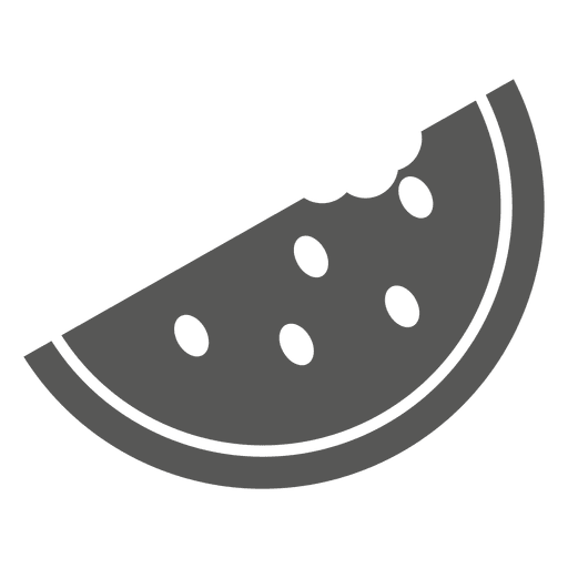 Half sliced watermelon pizza icon PNG Design