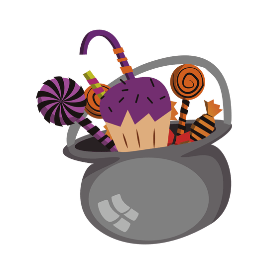 Halloween chocolate pot PNG Design