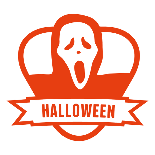 Insignia de fantasma de halloween Diseño PNG