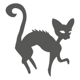 Silhueta de gato de bruxa de Halloween Transparent PNG