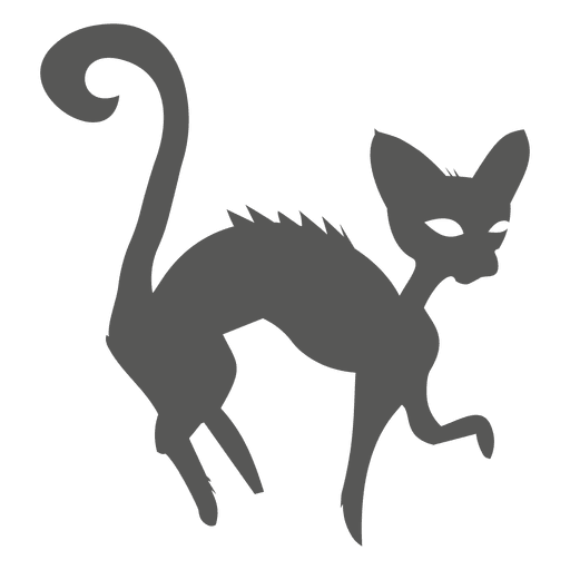 Design PNG E SVG De Desenho De Desenho De Gato Simples De Halloween Para  Camisetas