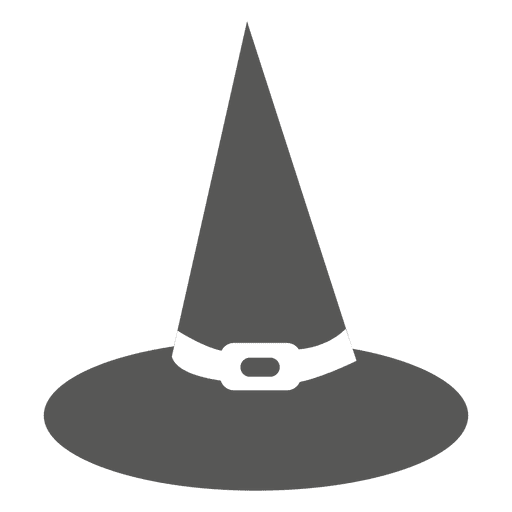 Silhueta de chapéu de bruxa de halloween Desenho PNG