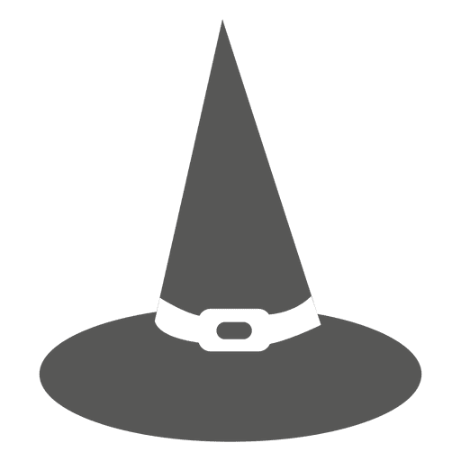 Silueta de sombrero de bruja de halloween Diseño PNG