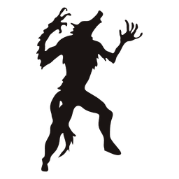 Silueta de lobo de halloween 2 Diseño PNG