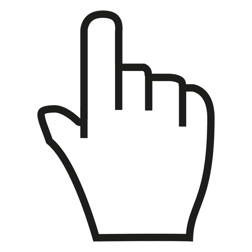 Hand cursor PNG Design