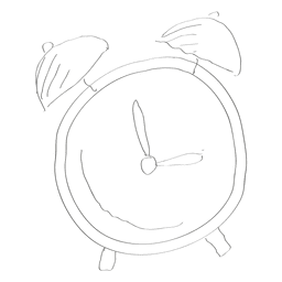 Hand drawn alarm clock