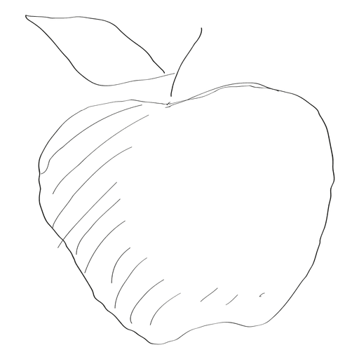Hand gezeichneter Apfel PNG-Design
