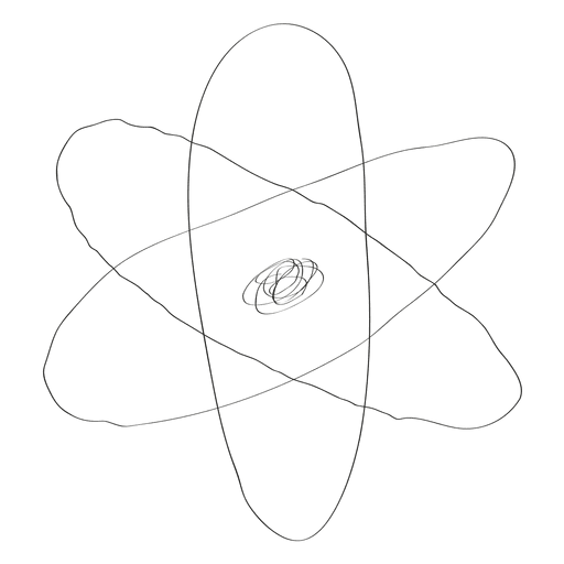 Hand drawn atom icon - Transparent PNG & SVG vector file