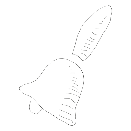 Hand drawn bell PNG Design