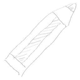 Lápiz de color dibujado a mano Diseño PNG