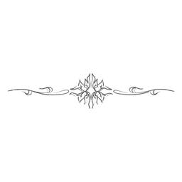 Hand gezeichneter gebogener Wirbelteiler PNG-Design