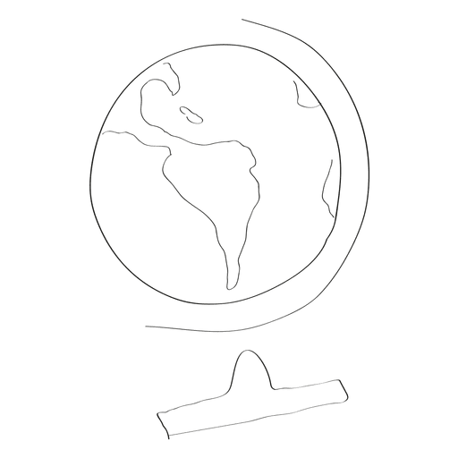 Hand drawn desk globe Transparent PNG Hand drawn desk globe Transparent PNG