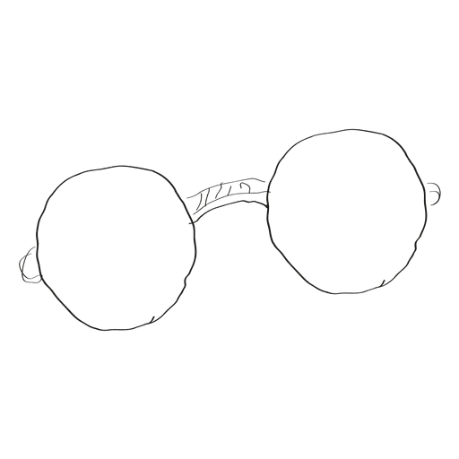 Hand drawn eyeglass PNG Design